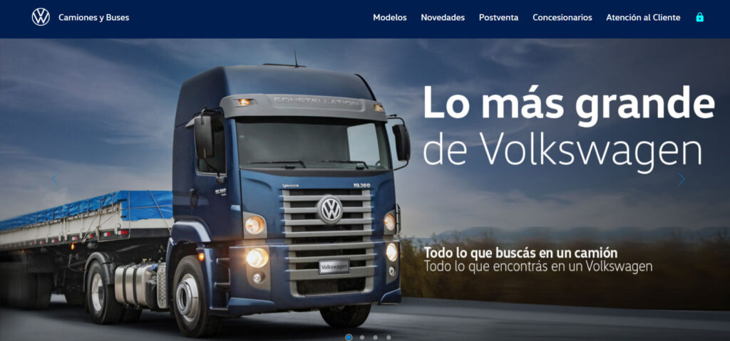 Nueva web de VW Camiones y Buses